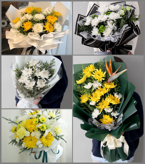 广东潮州市潮安区归湖镇神前村白事花束代送